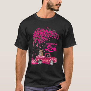 In oktober Draag we roze Engelse Bulldog T-shirt