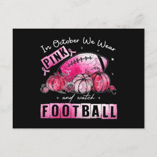 In oktober Draag we roze Football borstkanker Awa Briefkaart
