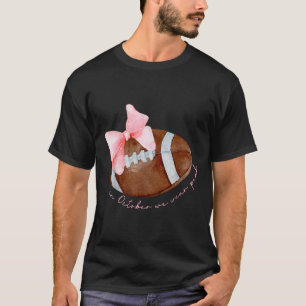 In oktober Draag we roze Football borstkanker Awa T-shirt
