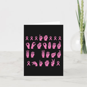 In oktober Draag we roze gebarentaal borstkanker Kaart