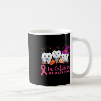 In oktober Draag we roze gebundelde borstkanker Koffiemok