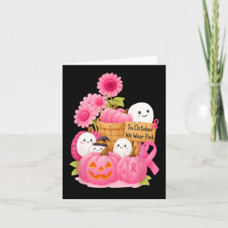 In oktober Draag we roze geesten en pompoenen voor Kaart