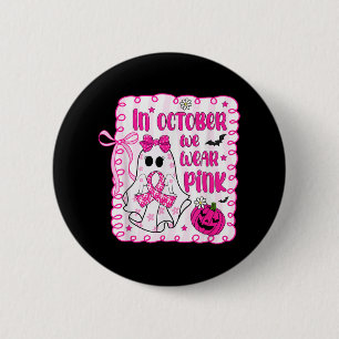 In oktober Draag we roze gelabelde borstkanker Ronde Button 5,7 Cm