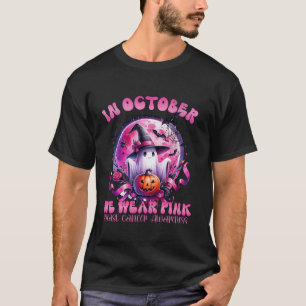 In oktober Draag we roze Ghost Boo Breast Cancer H T-shirt