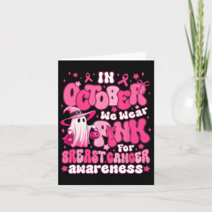 In oktober Draag we roze gistkanker A Kaart