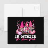 In oktober Draag we roze groene waren Briefkaart (Voorkant / Achterkant)