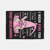 In oktober Draag we roze groene waren Fleece Deken (Voorkant (Horizontaal))