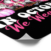 In oktober Draag we roze groene waren Poster (Hoek)