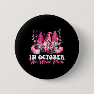 In oktober Draag we roze groene waren Ronde Button 5,7 Cm