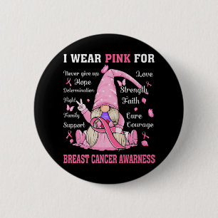 In oktober Draag we roze groene waren Ronde Button 5,7 Cm