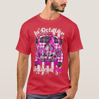 In oktober Draag we roze groene waren T-shirt