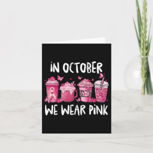 In oktober Draag we roze halloween borstkanker. Kaart