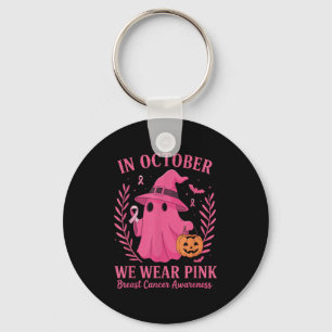In oktober Draag we roze halloween borstkanker. Sleutelhanger