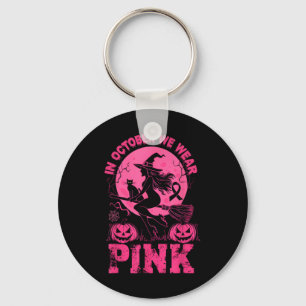 In oktober Draag we roze halloween borstkanker. Sleutelhanger