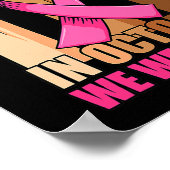 In oktober Draag we roze hartelust borstkanker A Poster (Hoek)