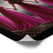 In oktober Draag we roze heks halloween breast can Poster (Hoek)