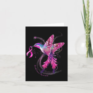 In oktober Draag we roze Hummingbird Breast Cancer Kaart