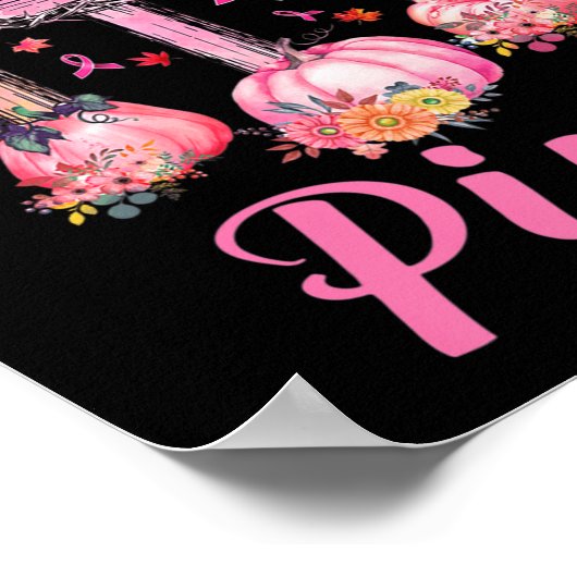 In oktober Draag we roze Jezus Kruisborstkanker Poster (Hoek)