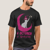 In oktober Draag we roze kattenborst T-shirt (Voorkant)
