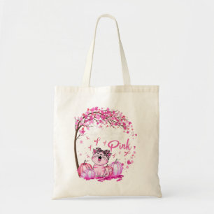 In oktober Draag we roze leoparkastkanker Tote Bag