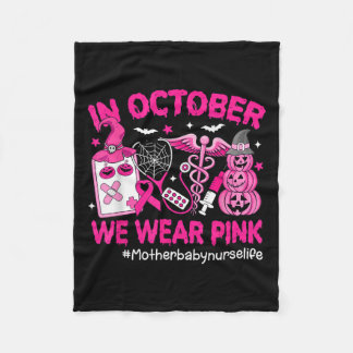 In oktober Draag we Roze Moeder Baby Verpleegster  Fleece Deken