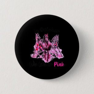 In oktober Draag we roze paardenbre Ronde Button 5,7 Cm