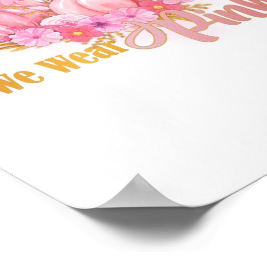 In oktober Draag we roze Poster (Hoek)