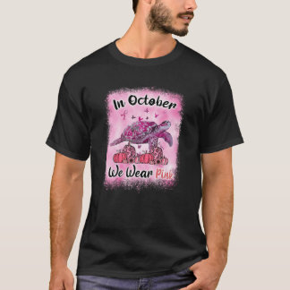 In oktober Draag we roze schildpadkanker T-shirt