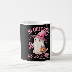 In oktober Draag we roze Shirt spookborstkanker Koffiemok