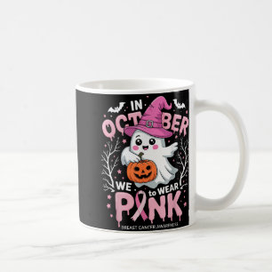 In oktober Draag we roze Shirt spookborstkanker Koffiemok