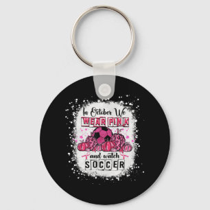 In oktober draag we roze Soccer Breast Cancer AWar Sleutelhanger