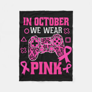 In oktober Draag we roze spel borstkanker Awarene Fleece Deken