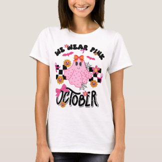 In oktober Draag we roze T-shirt