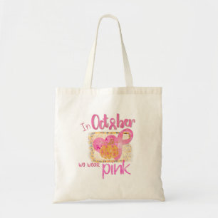 In oktober Draag we roze Tote Bag
