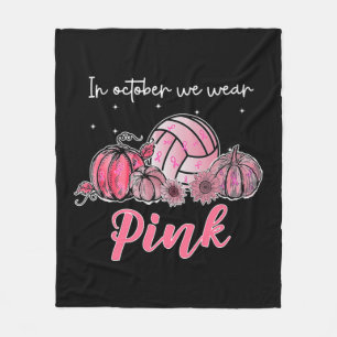 In oktober Draag we roze volleybalborstkanker A Fleece Deken