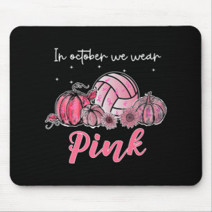 In oktober Draag we roze volleybalborstkanker A Muismat