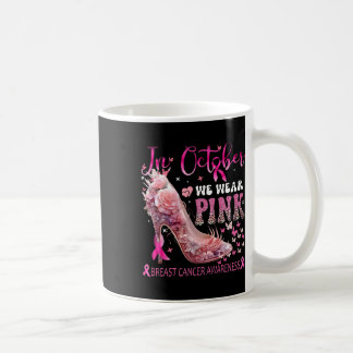 In oktober Draag we roze voor borstkanker. Koffiemok