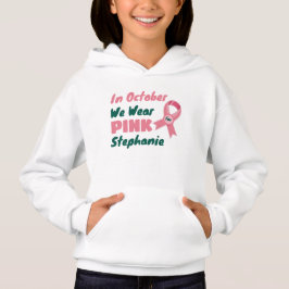 In oktober Draag we roze voor [Custom Name]