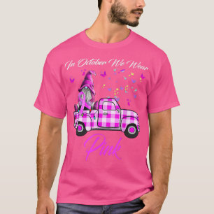 In oktober Draag we roze vrachtwagenbarkanker T-shirt