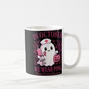 In oktober Draag we roze zure borstkanker A Koffiemok