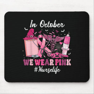 In oktober Draag we roze zure borstkanker A Muismat