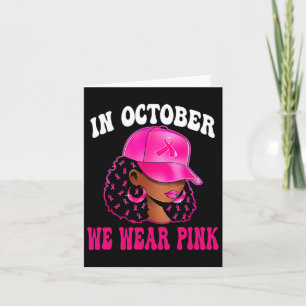 In oktober Draag we roze zwarte borstkanker Kaart