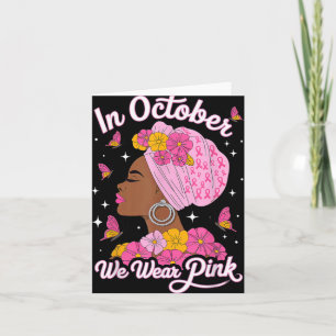In oktober Draag we roze zwarte borstkanker Kaart