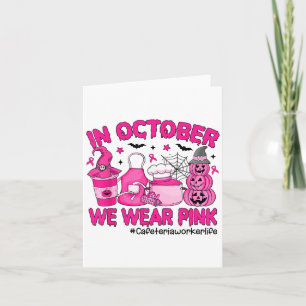 In Oktober dragen we Nk Borstkanker Cafetaria Werk Kaart
