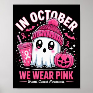 In oktober dragen we Nk Geest Heks Borstkanker Bew Poster