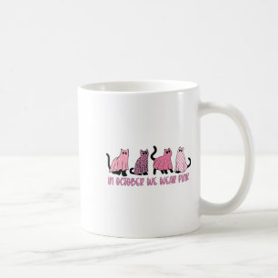 In oktober dragen we Nk Ghost Cats borstkanker bew Koffiemok