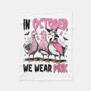 In Oktober Dragen We Nk Goose Borstkanker Bewustzi Fleece Deken