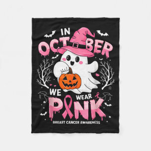 In Oktober dragen we Nk Grappige Halloween Geest B Fleece Deken