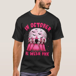 In oktober dragen we Nk Heksen Halloween Borstkank T-shirt