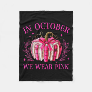 In Oktober dragen we Nk Pumpkin Book Borstkanker A Fleece Deken